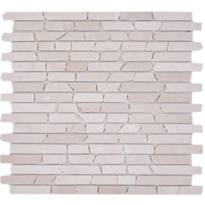 Botticino Beige Marmor Stavmosaik | Ekosten.se