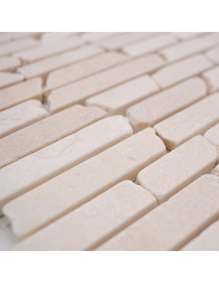 Botticino Beige Marmor Stavmosaik | Ekosten.se