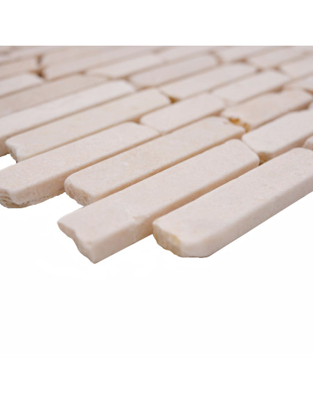 Botticino Beige Marmor Stavmosaik | Ekosten.se