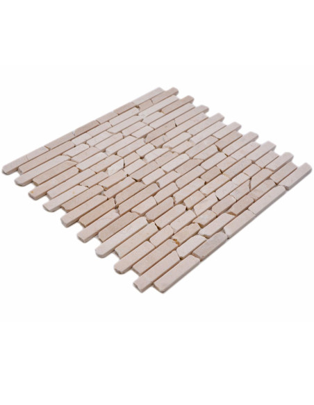 Botticino Beige Marmor Stavmosaik | Ekosten.se