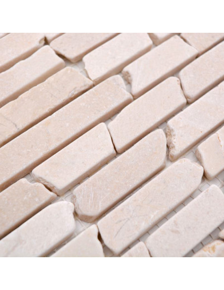 Botticino Beige Marmor Stavmosaik | Ekosten.se