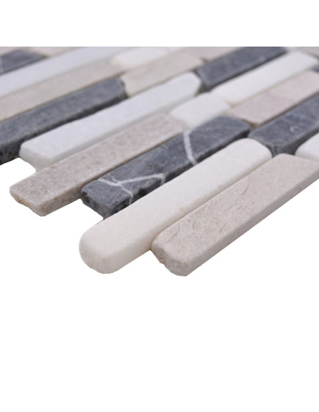 Marmor Stavmosaik Svart Vit Beige | Ekosten.se