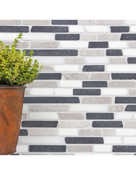Marmor Stavmosaik Svart Vit Beige | Ekosten.se