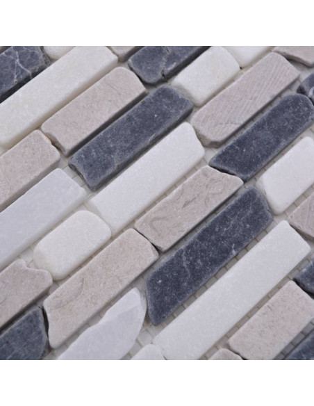 Marmor Stavmosaik Svart Vit Beige | Ekosten.se