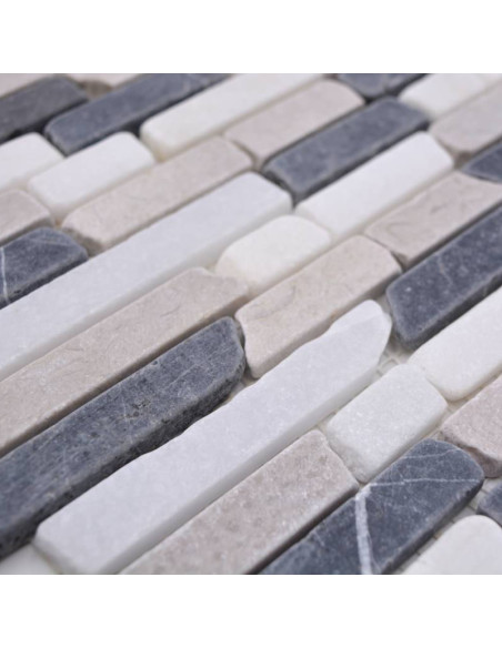 Marmor Stavmosaik Svart Vit Beige | Ekosten.se