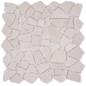 Botticino Beige Marmor Krossmosaik | Ekosten.se