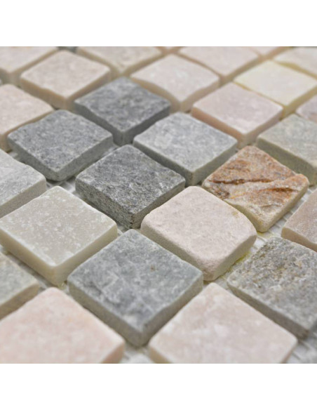Natursten Mosaik Beige Grå Kvartsit | Ekosten.se