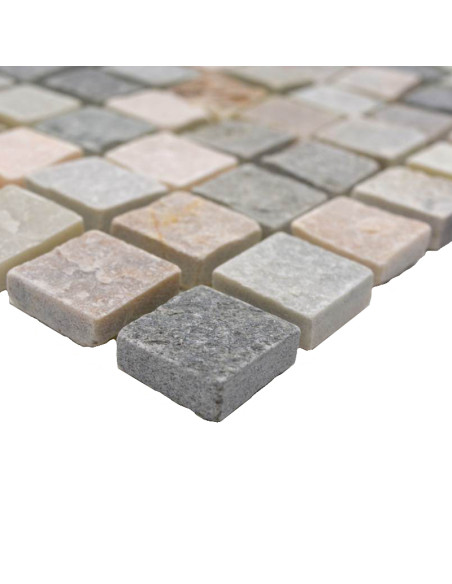Natursten Mosaik Beige Grå Kvartsit | Ekosten.se