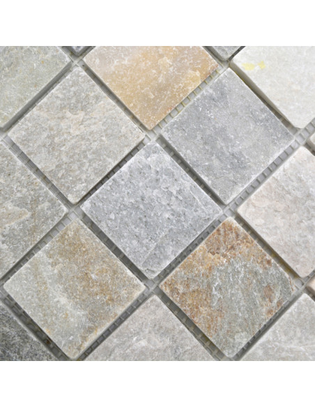 Beige Grå Natursten Mosaik Kvartsit | Ekosten.se