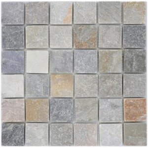 Beige Grå Natursten Mosaik Kvartsit | Ekosten.se