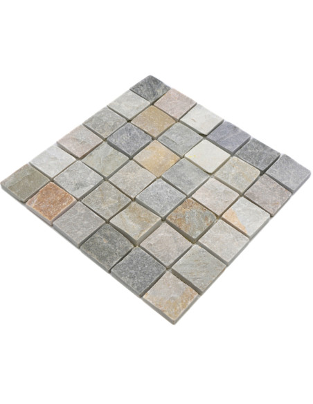 Beige Grå Natursten Mosaik Kvartsit | Ekosten.se