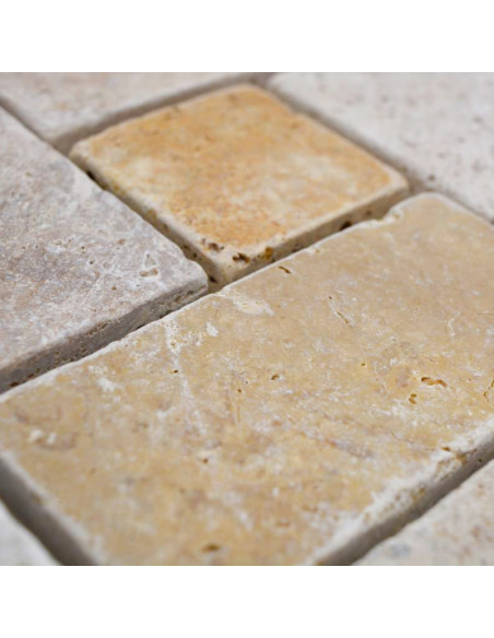 Natursten Mosaik Travertin French Pattern | Ekosten.se