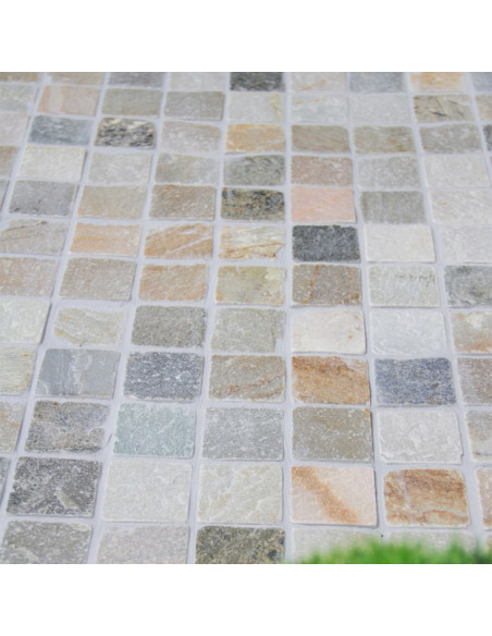 Beige Grå Natursten Mosaik Kvartsit | Ekosten.se