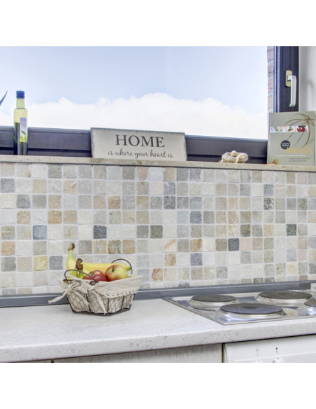 Beige Grå Natursten Mosaik Kvartsit | Ekosten.se