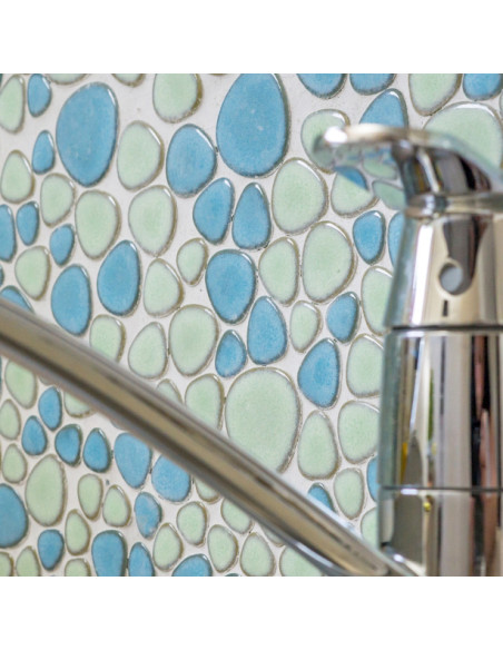 Oregelbunden Mosaik Blå Grön | Ekosten.se
