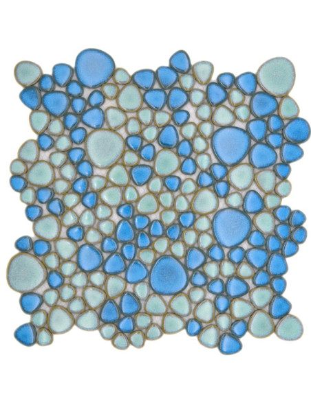 Oregelbunden Mosaik Blå Grön | Ekosten.se