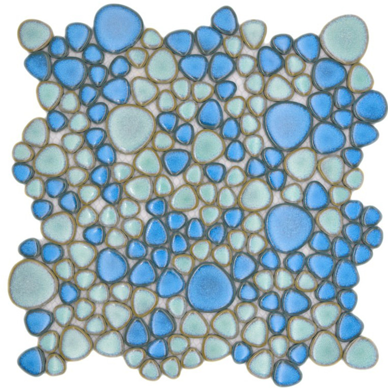 Oregelbunden Mosaik Blå Grön | Ekosten.se