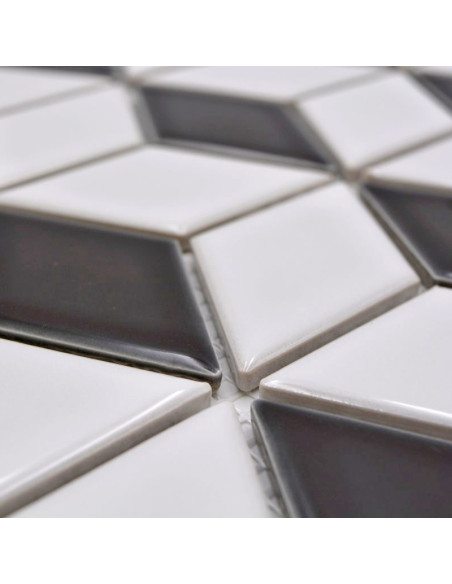 3D Mosaik Vit Svart Blank | Ekosten.se