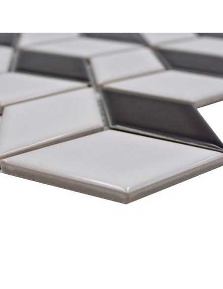 3D Mosaik Vit Svart Blank | Ekosten.se