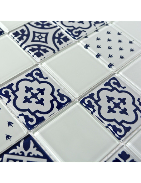 Retro Kristall Mosaik Vit | Ekosten.se