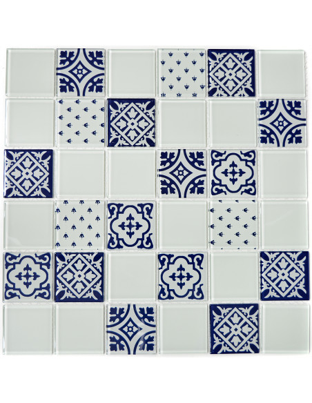 Retro Kristall Mosaik Vit | Ekosten.se