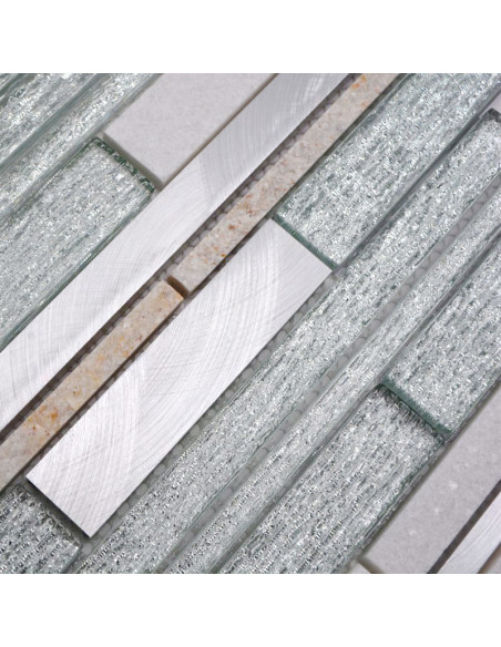 Stavmosaik Kristall Metall Silver | Ekosten.se
