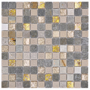 Mosaik Kristall Natursten Guld Beige | Ekosten.se