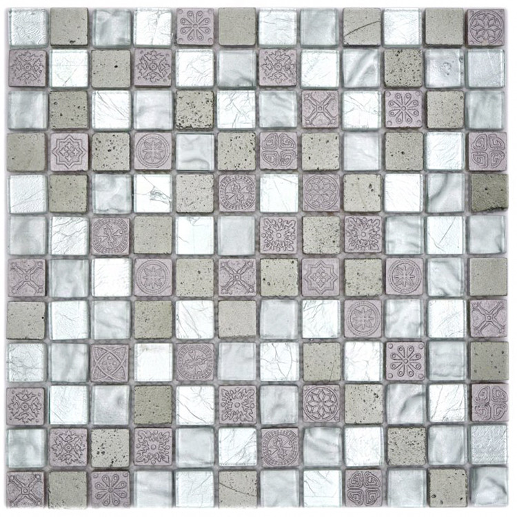 Mosaik Kristall Resin Silver | Ekosten.se