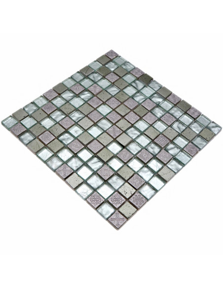 Mosaik Kristall Resin Silver | Ekosten.se