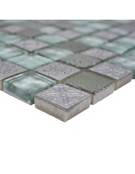 Mosaik Kristall Resin Silver | Ekosten.se