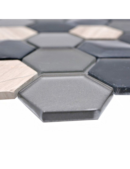 Grå Hexagon Mosaik 3D | Ekosten.se