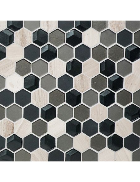 Grå Hexagon Mosaik 3D | Ekosten.se