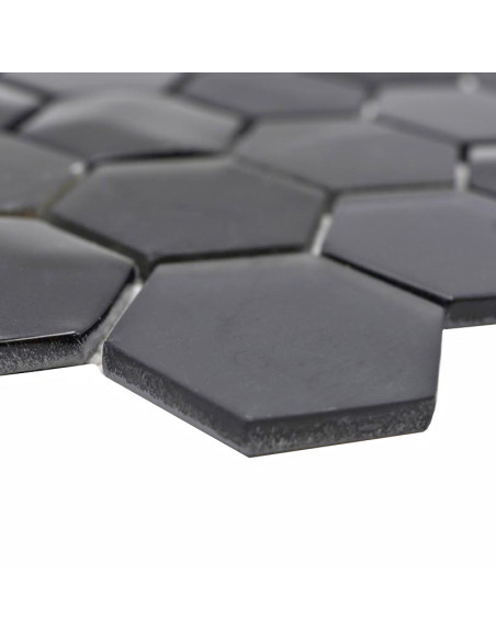 Svart Hexagon Mosaik 3D | Ekosten.se