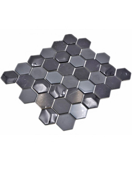 Svart Hexagon Mosaik 3D | Ekosten.se