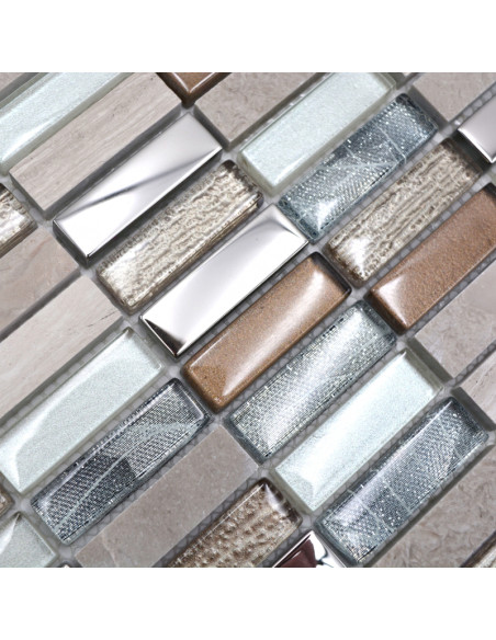 Natursten Kristall Mosaik Beige Grå | Ekosten.se