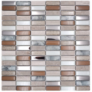 Natursten Kristall Mosaik Beige Grå | Ekosten.se