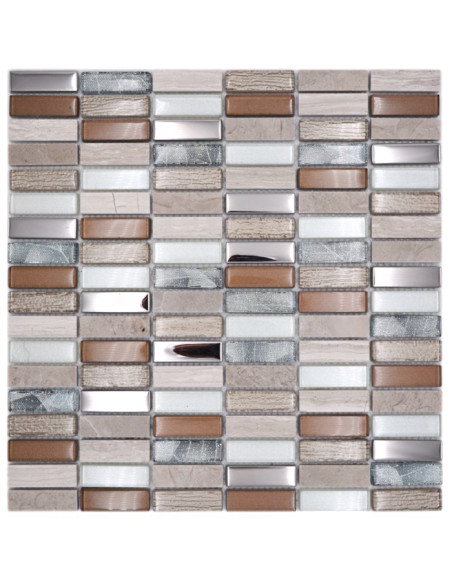Natursten Kristall Mosaik Beige Grå | Ekosten.se