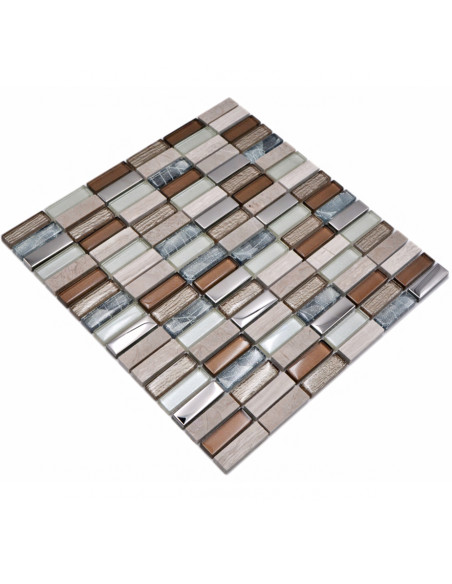 Natursten Kristall Mosaik Beige Grå | Ekosten.se