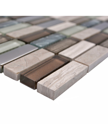 Natursten Kristall Mosaik Beige Grå | Ekosten.se