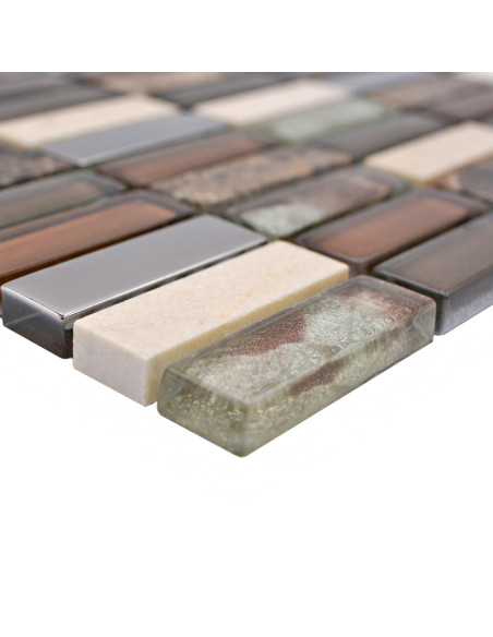 Natursten Kristall Mosaik Brun | Ekosten.se
