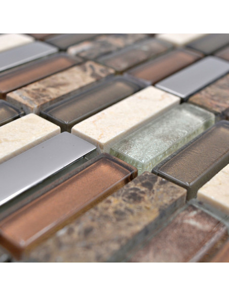 Natursten Kristall Mosaik Brun | Ekosten.se