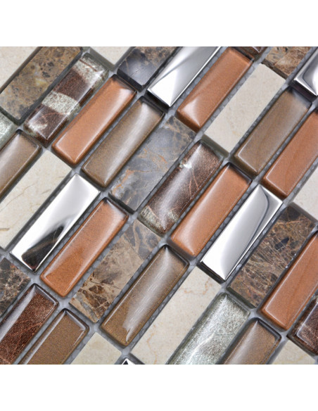 Natursten Kristall Mosaik Brun | Ekosten.se