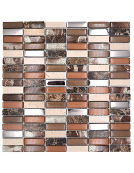 Natursten Kristall Mosaik Brun | Ekosten.se