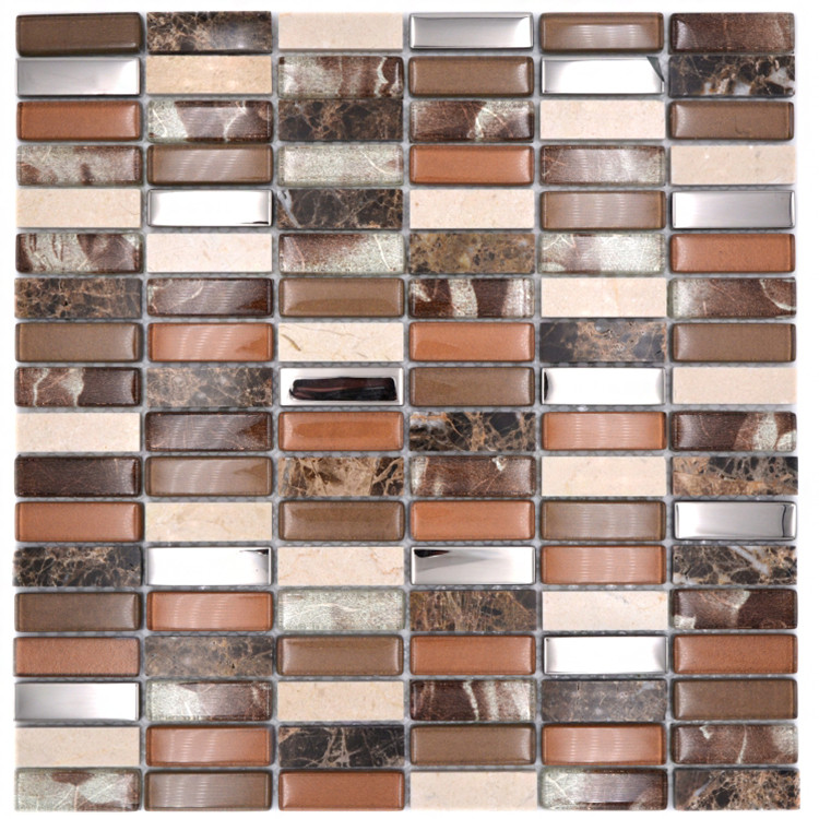 Natursten Kristall Mosaik Brun | Ekosten.se