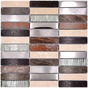 Stavmosaik Brun Silver | Ekosten.se