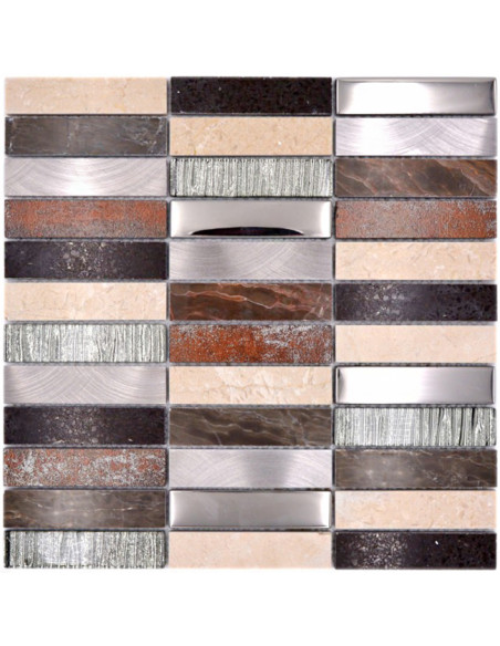 Stavmosaik Brun Silver | Ekosten.se