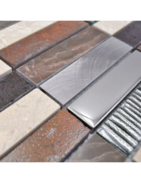Stavmosaik Brun Silver | Ekosten.se
