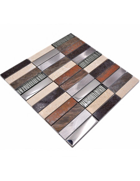 Stavmosaik Brun Silver | Ekosten.se