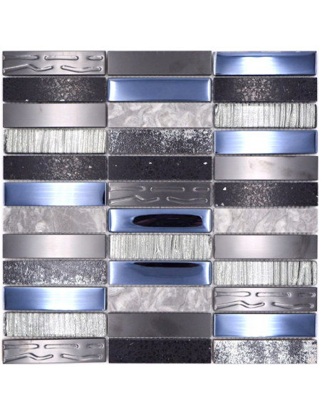 Stavmosaik Svart Silver | Ekosten.se