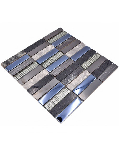 Stavmosaik Svart Silver | Ekosten.se